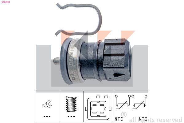 Senzor,temperatura lichid de racire 530 251 KW